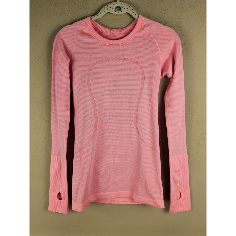 Lululemon Womens Pink Swiftly‎ Tech Long Sleeve Shirt Tshirt 4